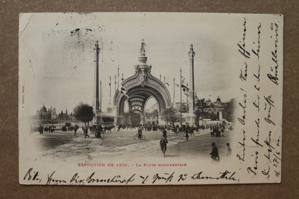 Postcard PC Paris 1900 Exposition World fair Porte Monumental architecture France 75 Paris